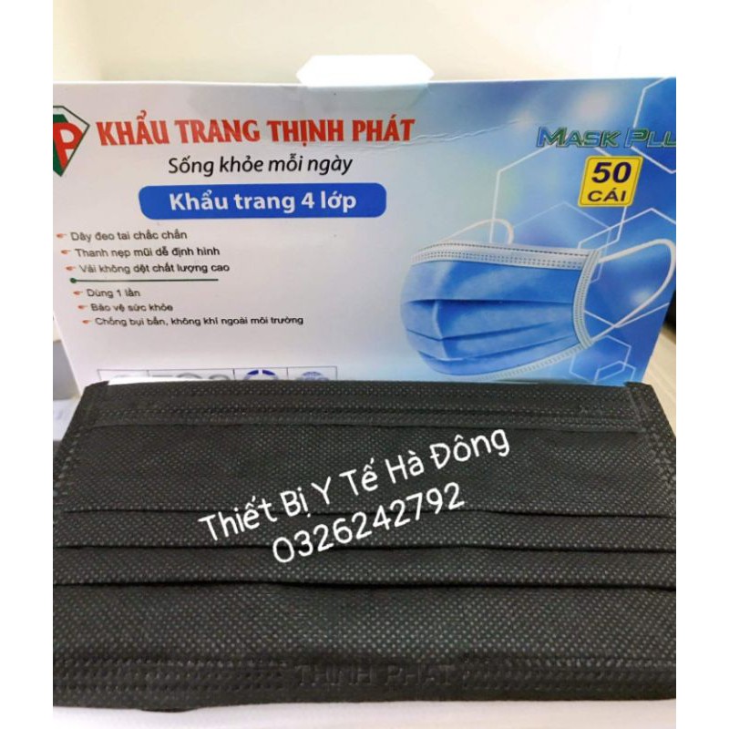 Khẩu Trang Y Tế Khẩu Trang Kháng Khuẩn Khẩu Trang chống bụi Cao Cấp 4 Lớp Thịnh Phát