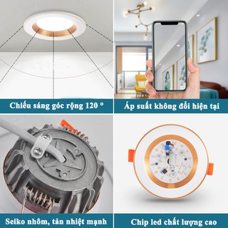 Đèn led âm trần 3W/7W/9W