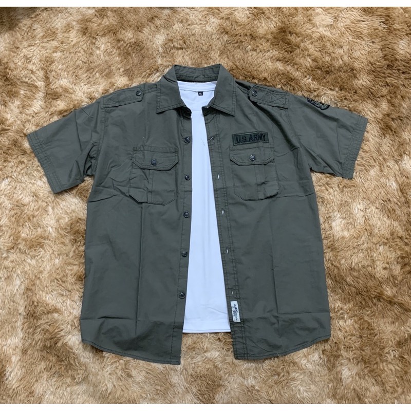 Áo sơ mi nam kaki 2 túi Size < 80kg