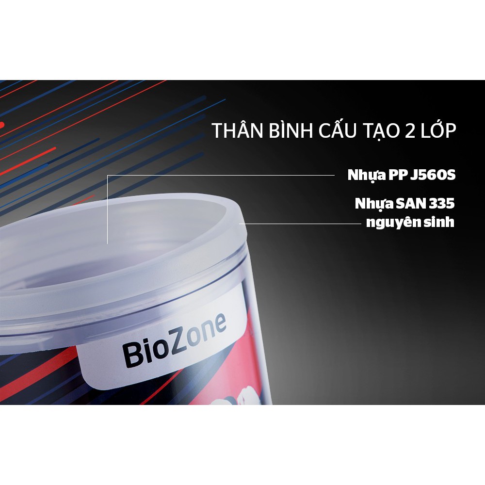 BÌNH GIỮ NHIỆT BIOZONE 500ML NẮP MÀU ĐEN