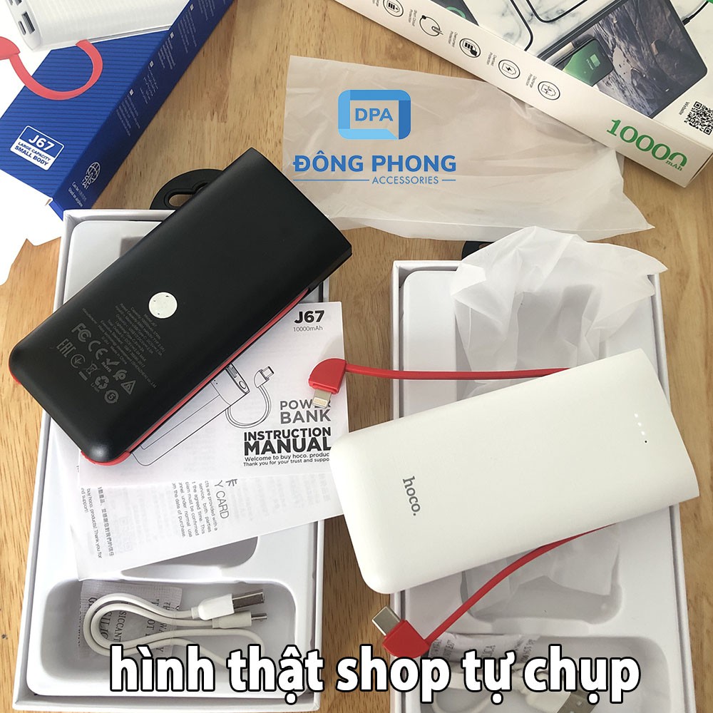 Pin Dự Phòng Hoco J67 10000mAh Chính Hãng Tích Hợp Cáp Sạc Đa Năng | BigBuy360 - bigbuy360.vn