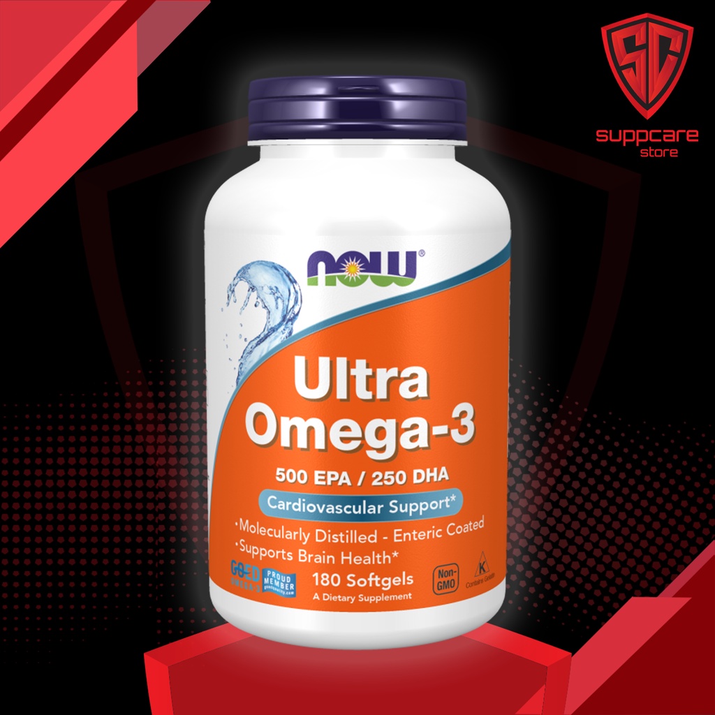 Ultra Omega 3 | Now Ultra Omega 3 [90-180 Viên] - Omega 3 Hàm Lượng Cao - Dầu Cá Vitamin Bổ Mắt Sáng Mắt - Chính Hãng
