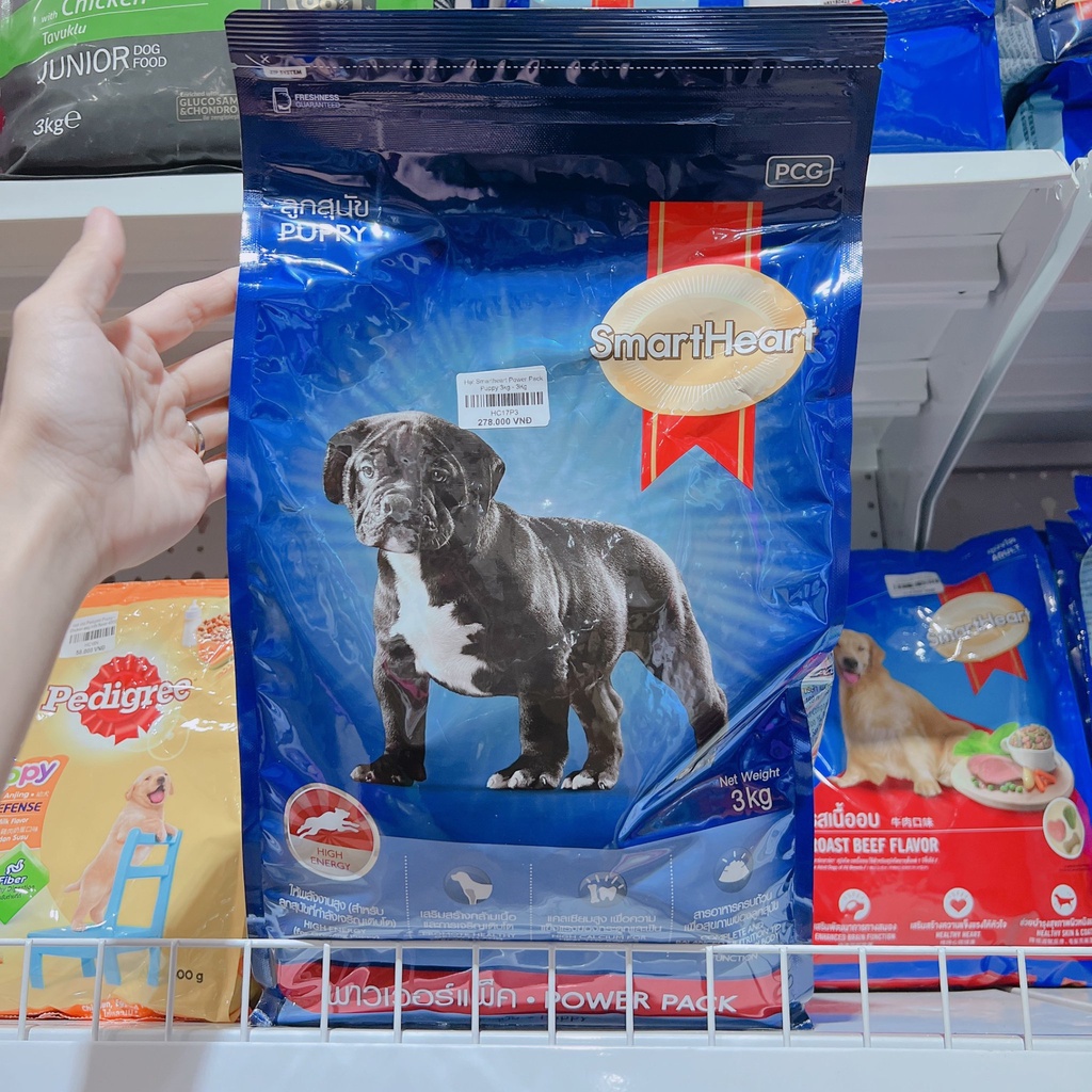 HẠT CHÓ Smartheart Power Pack PUPPY/ ADULT 3KG