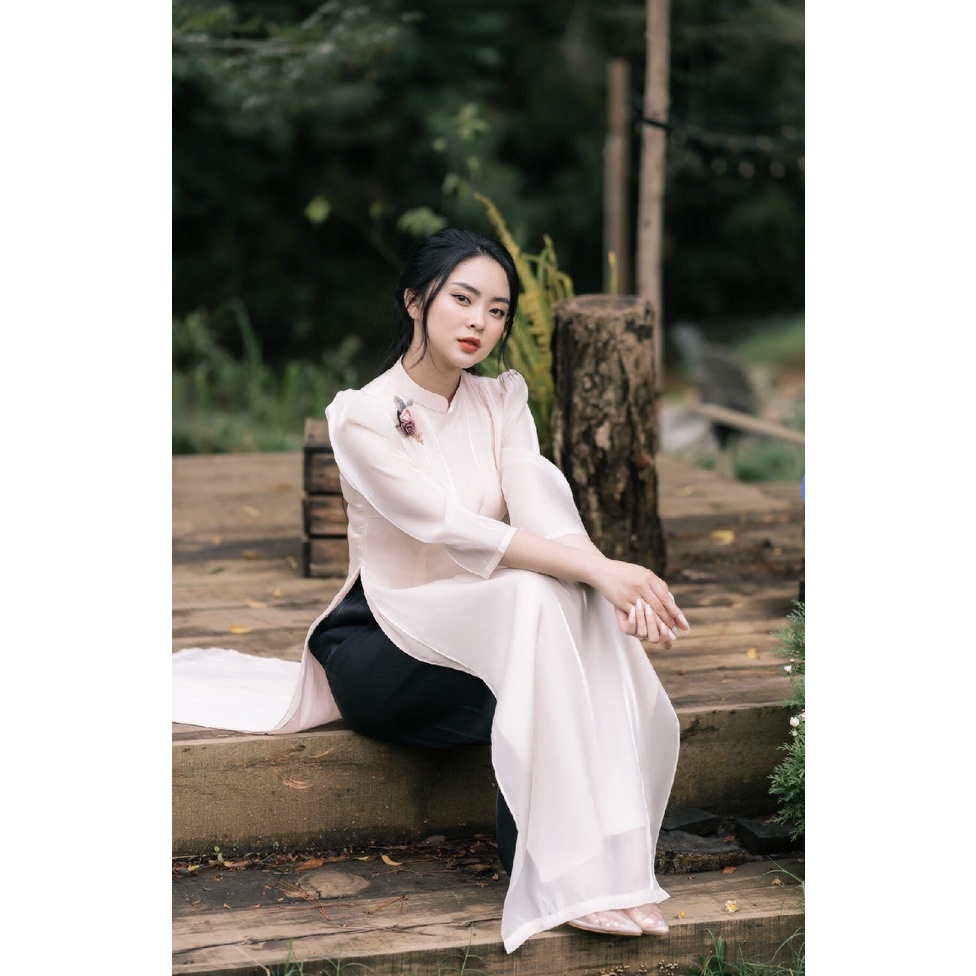 MINX - Áo Dài Organza Cát Tường