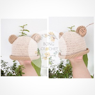 Mũ len tai gấu be xinh cho bé 🧶