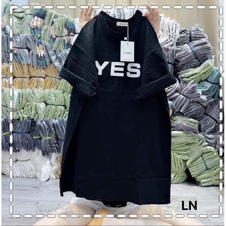 Áo phông YES NO in hai mặt LN11