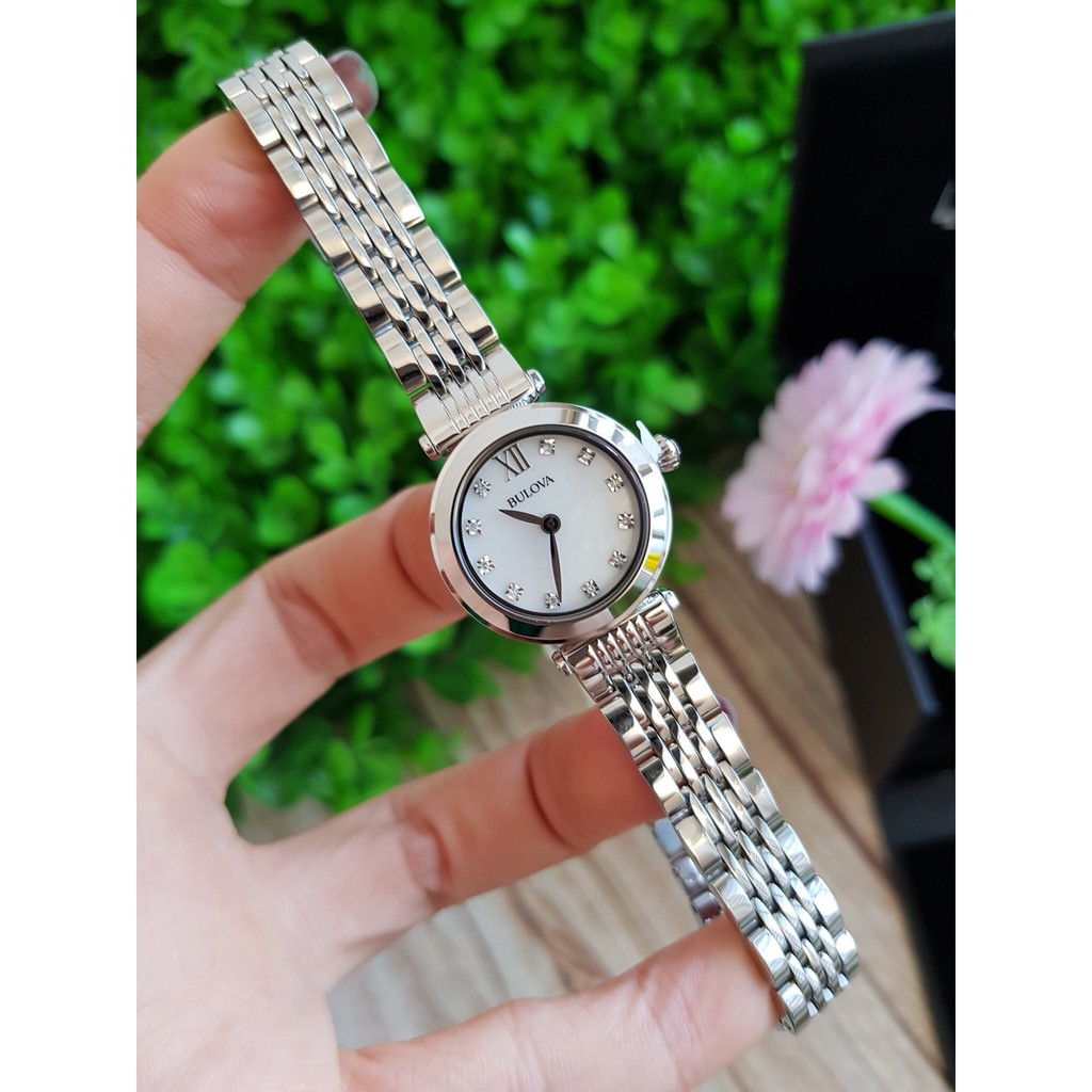 Đồng hồ nữ Bulova diamond - Máy Quartz pin - Mặt kính cứng chống xước - Vỏ dây thép không gỉ