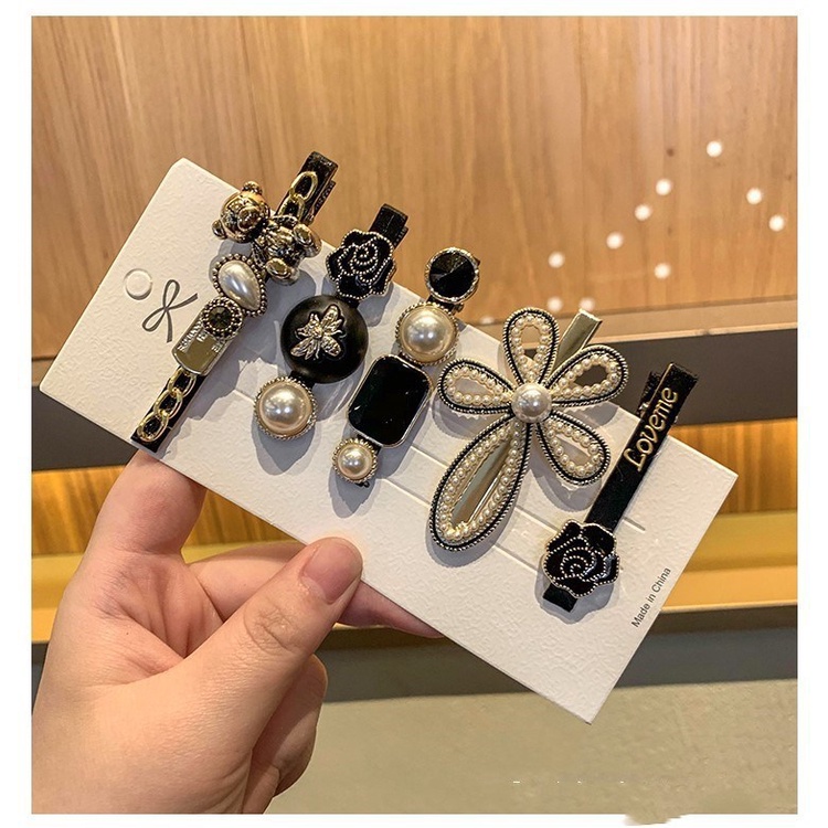 Kẹp Tóc Kim Loại Đính Ngọc Trai Giả Xinh Xắn Cho Bé Gái 2022