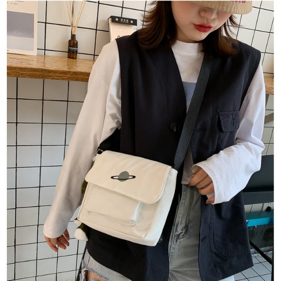 [FREESHIP] Túi vải, túi đeo chéo thời trang unisex hình hành tinh siêu dễ thương | BigBuy360 - bigbuy360.vn