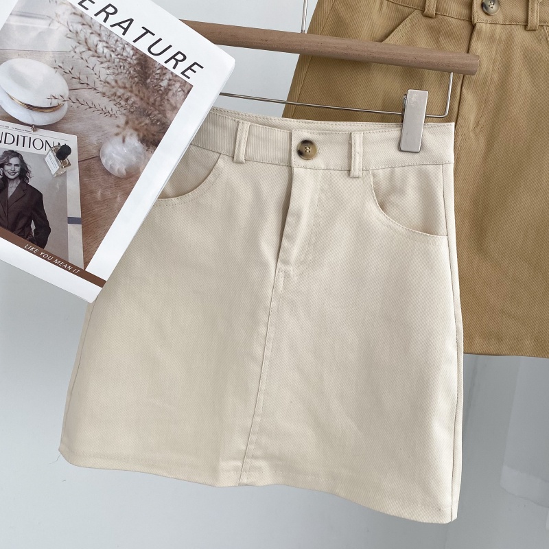 Chân Váy kaki nữ bassic form A lưng cao
