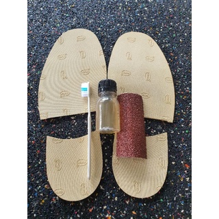 Combo bộ dán giày hiệu vibram kem 2mm + Keo