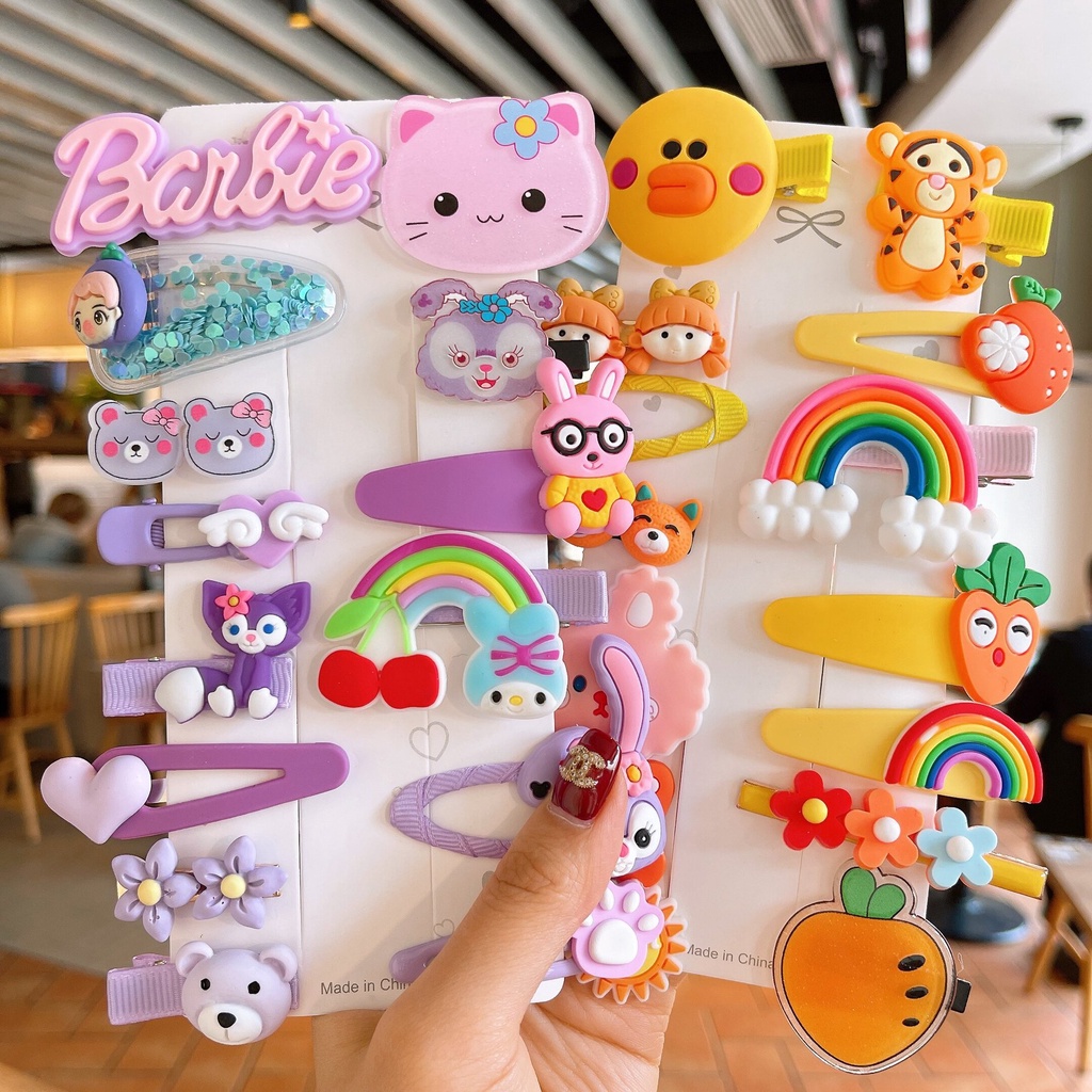 Set 14 Kẹp Tóc Nhỏ Thiết Kế Dễ Thương Thời Trang Cho Bé Gái 2022