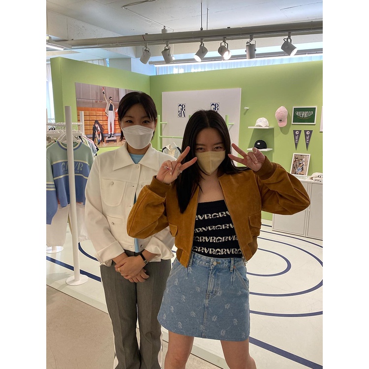 Porozi  Áo croptop ống  dệt kim in chữ thời trang Hàn Quốc cho nữ