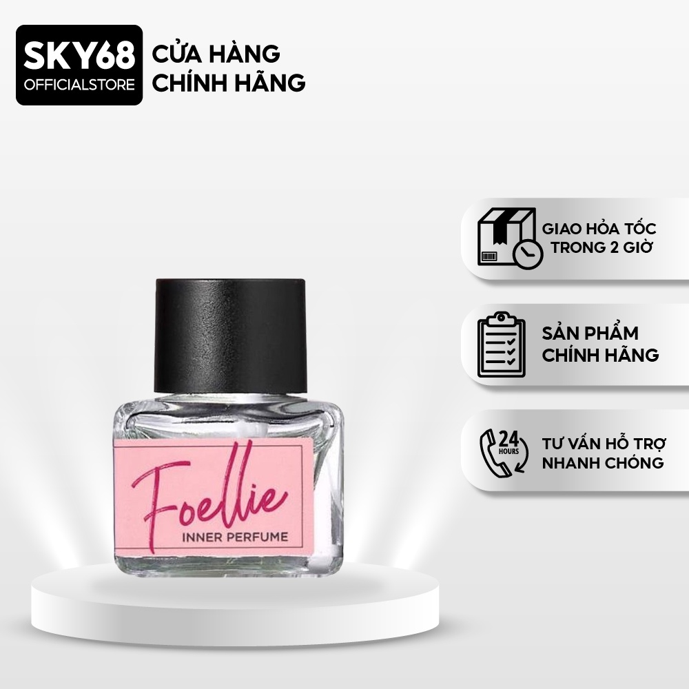 Nước hoa vùng kín hương trái cây ngọt ngào Foellie Eau De Innerb Perfume 5ml - Fleur (chai màu hồng)