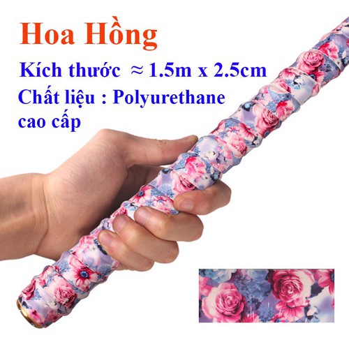 Cuốn Cán Cần Câu , Vợt Cầu Lông , Xe Đạp Họa Tiết Hoa Đủ Màu Sắc Chất Liệu Cao Cấp Chắc Chắn