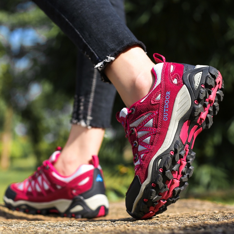 Giày thể thao leo núi đế dày chống trượt/ không thấm nước/ chống mòn size 35-46 cho cặp đôi