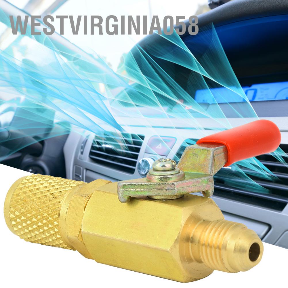 Westvirginia058 Westvirginia058 Van ngắt thủ công bằng đồng thau thẳng 1 / 4in R410A R134A R12 cho thiết bị làm lạnh
