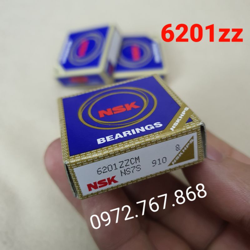 (2 cái) Vòng bi, bạc đạn 6201zz NSK