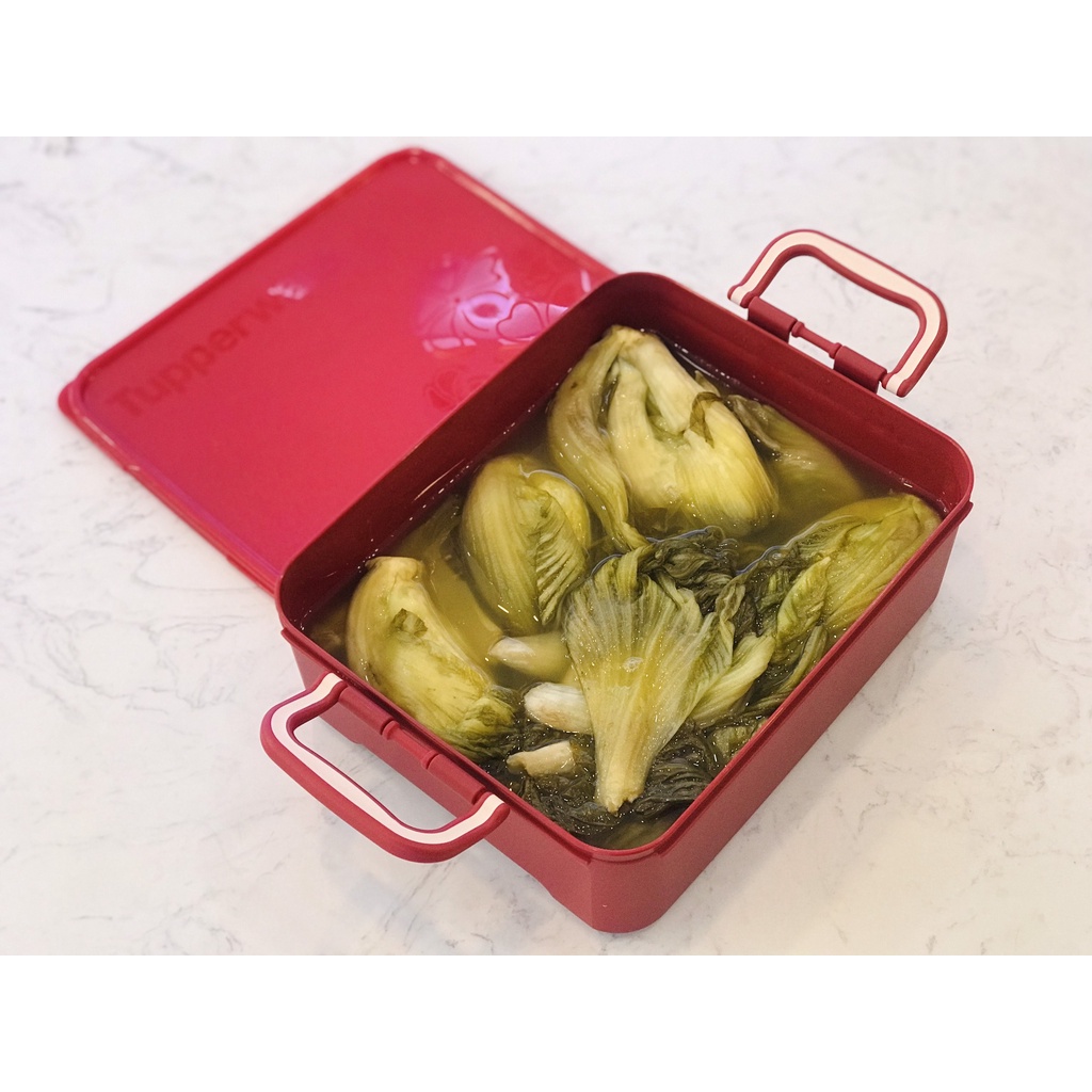 Bộ hộp bảo quản thực phẩm ngâm Tupperware Kimchi Keeper (2 hộp) - Hàng chính hãng - Bảo hành trọn đời - Nhựa nguyên sinh