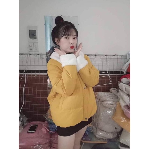 áo phao béo  cổ lông nữ