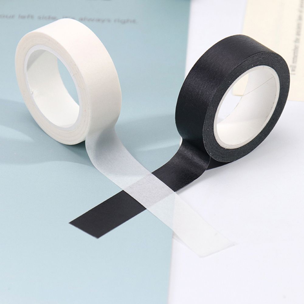 Cuộn băng keo giấy chống bẩn màu trắng đen dùng trang trí DIY