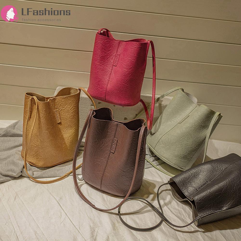 Túi da đeo chéo vai thời trang cổ điển đơn giản thời trang cho nữ