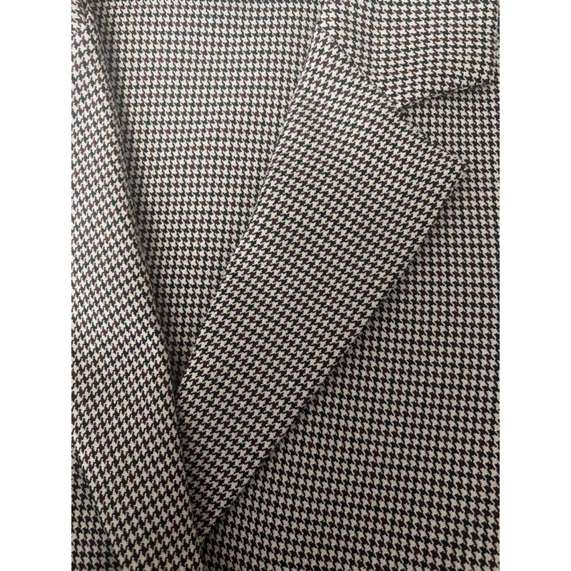 Áo vest blazer kẻ zic zac dáng dài trùm mông bella house