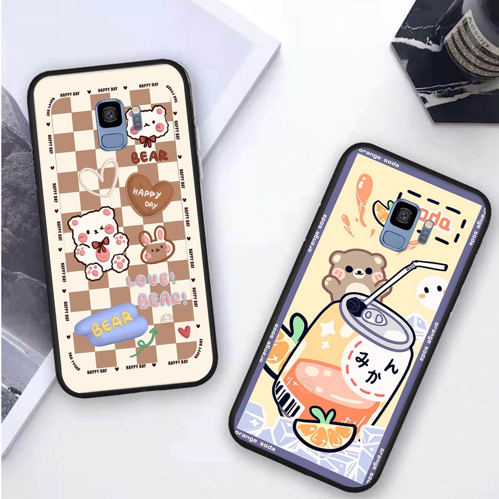 Ốp lưng Samsung S9 / S9 PLUS in hình 3D GẤU cute be@r, soda, happy day cực hot ,thời thượng