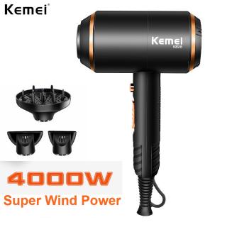 Máy sấy tóc KEMEI chuyên nghiệp Công Suất Lớn Máy sấy tóc cầm tay kiểu 4000W Bảo Vệ Quá Nhiệt Chính Hãng