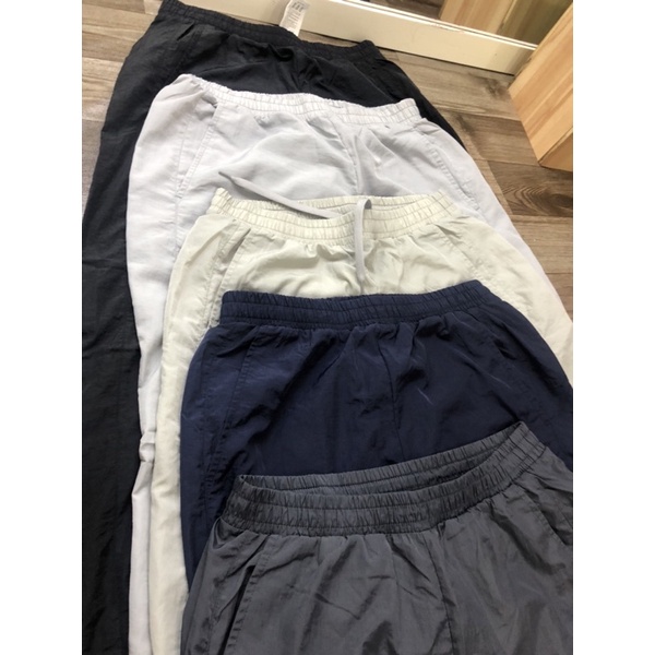 Quần jogger thể thao xuất Hàn dư xịn chất dù lót lưới nam