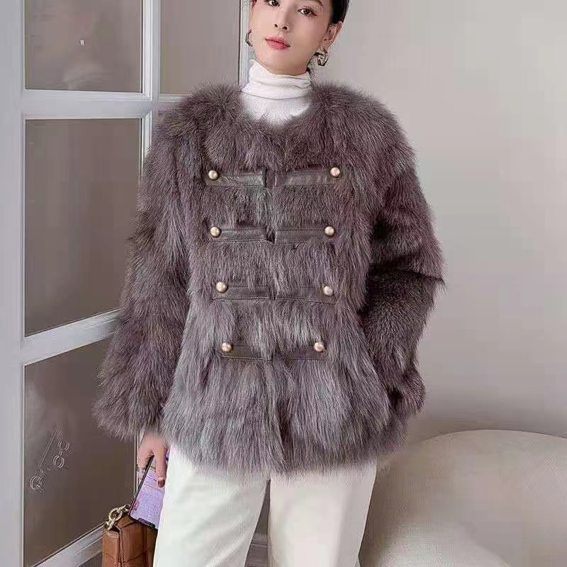 Áo khoác lông thú giả da Pu phong cách Hàn Quốc hợp thời trang cho nữ 2021
