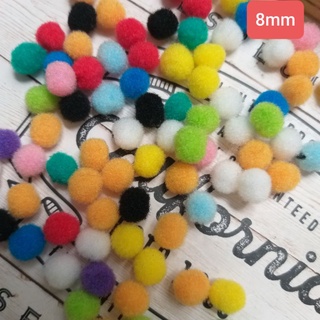 Pom pom mix nhiều màu , size 8MM đến 2cm.