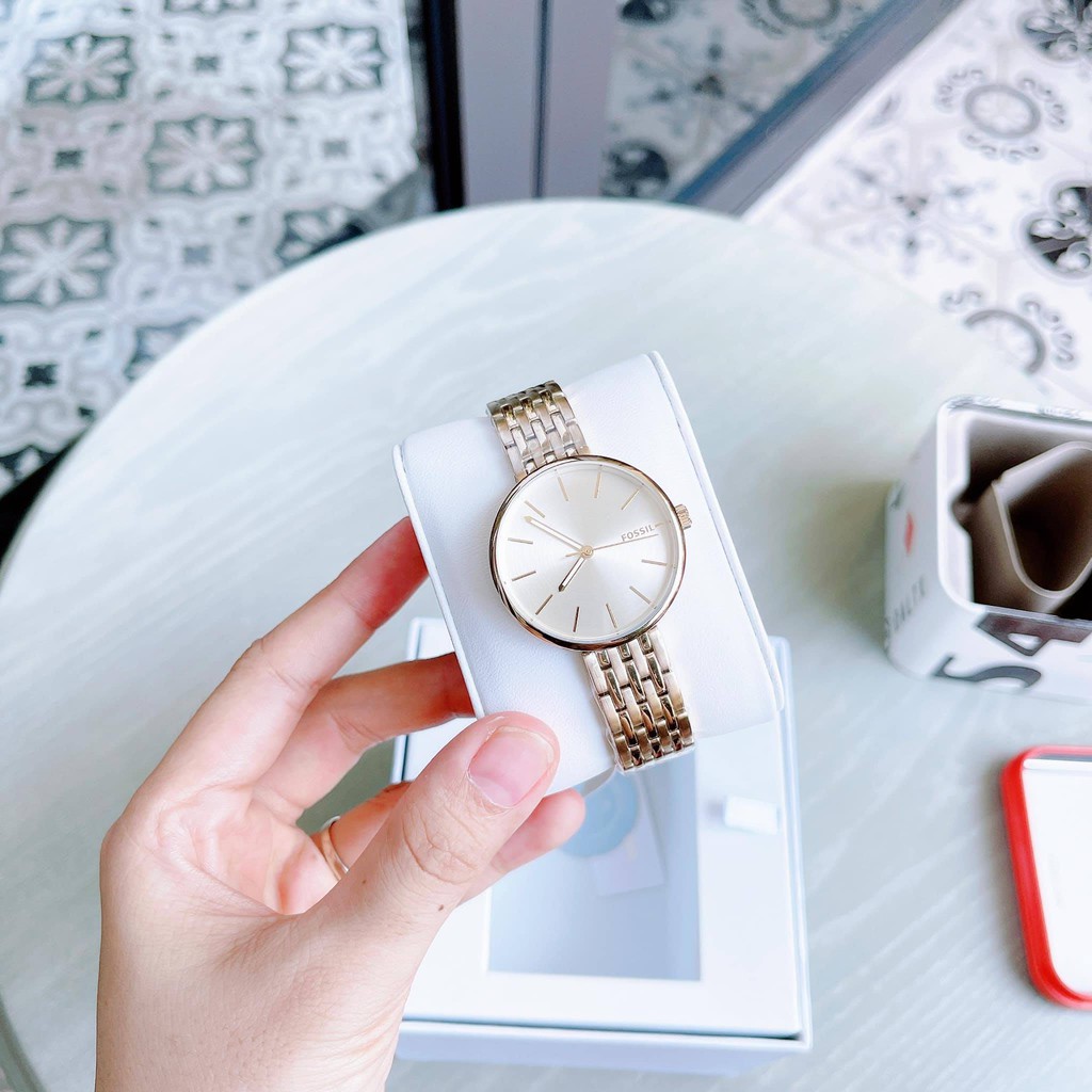 Đồng hồ nữ Fossil Hutton BQ3464	màu gold ⚜️Hàng Authentic⚜️