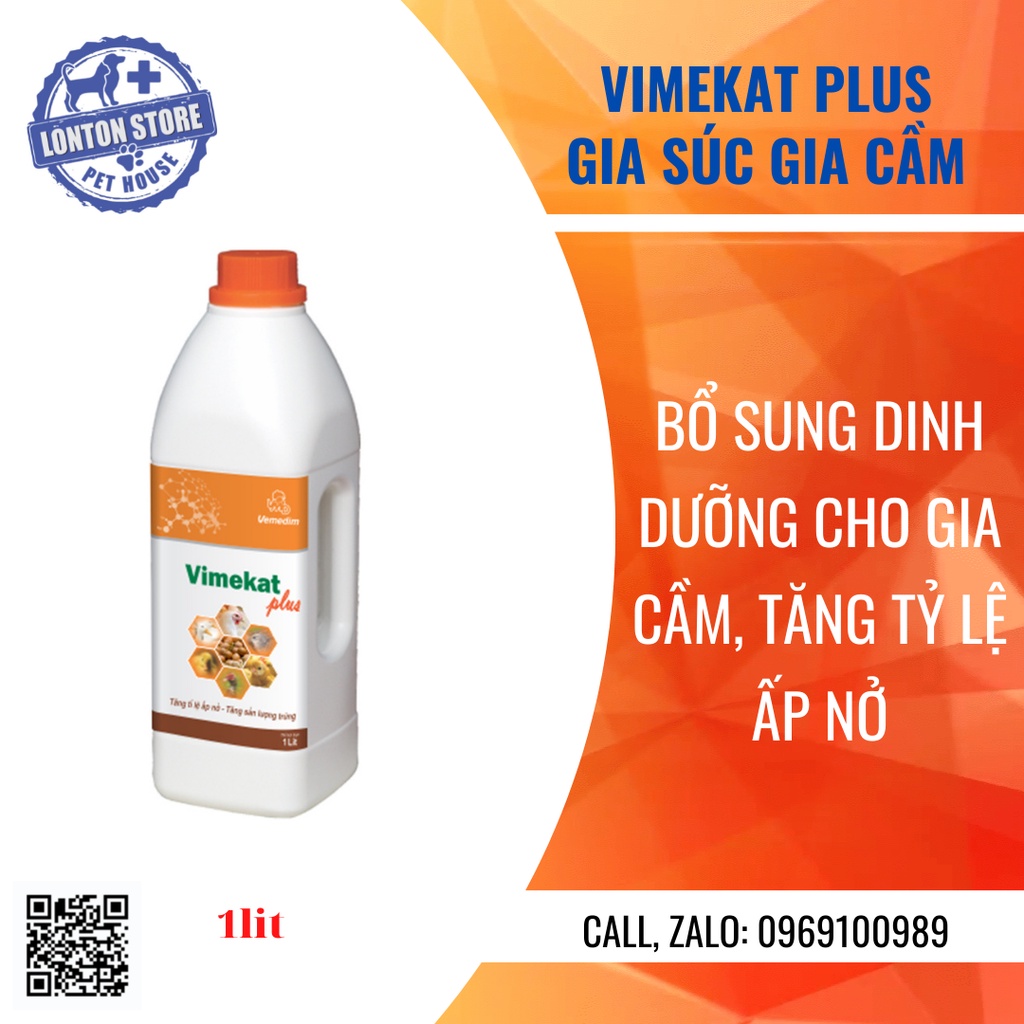 VEMEDIM Vimekat Plus Bổ Sung Dinh Dưỡng Cho Vật Nuôi, gà vịt đẻ trứng - Lonton Store &amp; Vemedim
