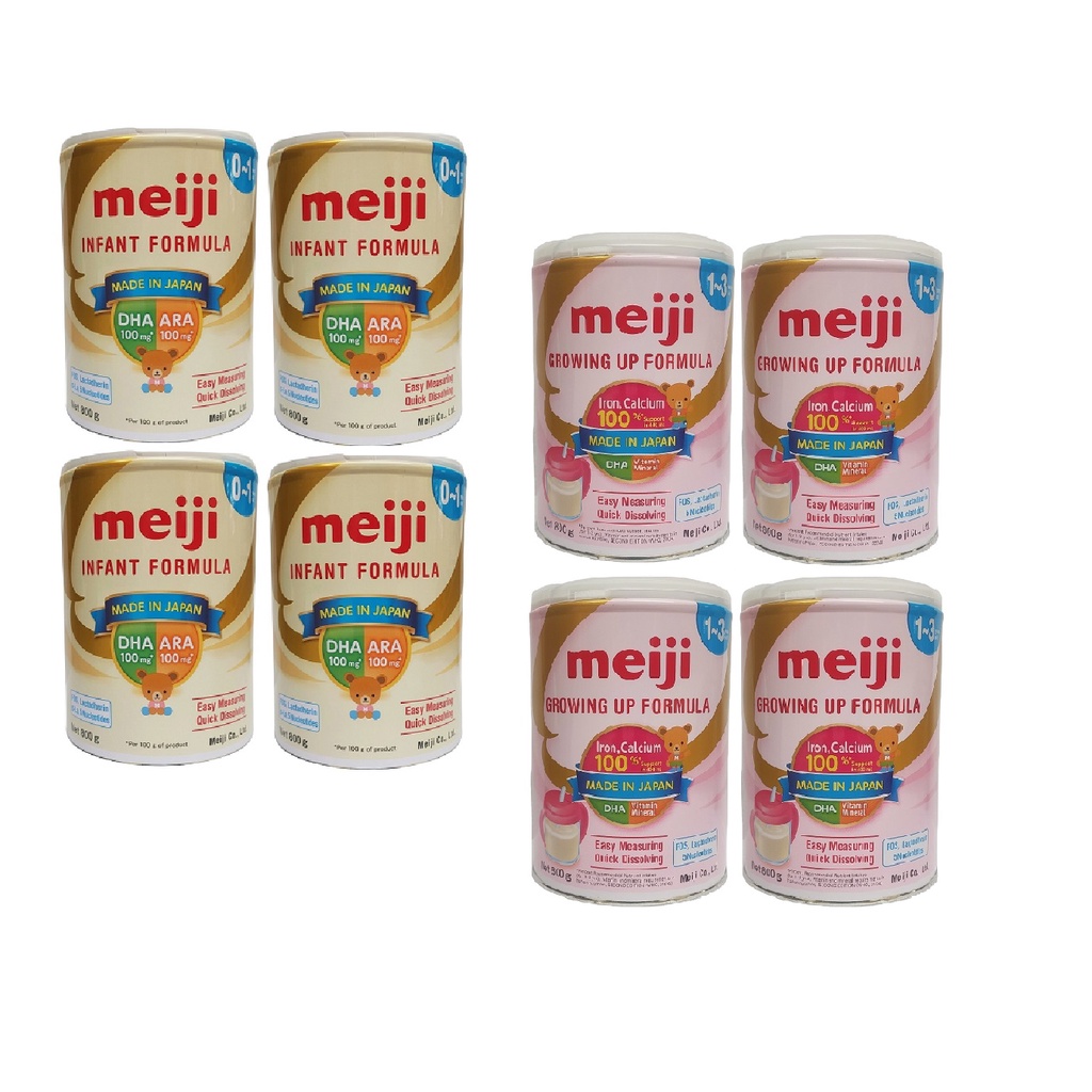 Combo 4 Hộp Sữa meiji số 0 800g nhập khẩu (Mẫu mới, date t10/2023)