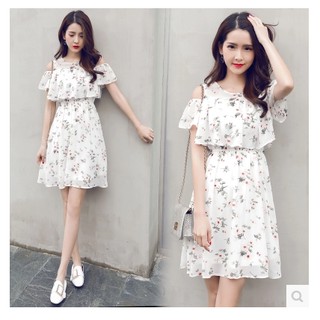 [ ORDER ] váy hoa hở vai vitagen