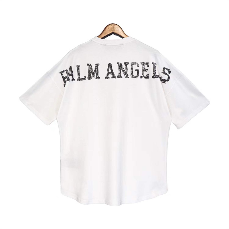 Áo Thun Cổ Tròn Tay Ngắn Dáng Rộng In Hình Phong Cảnh Thiên Thần Cây Dừa Thời Trang Dễ Phối Đồ