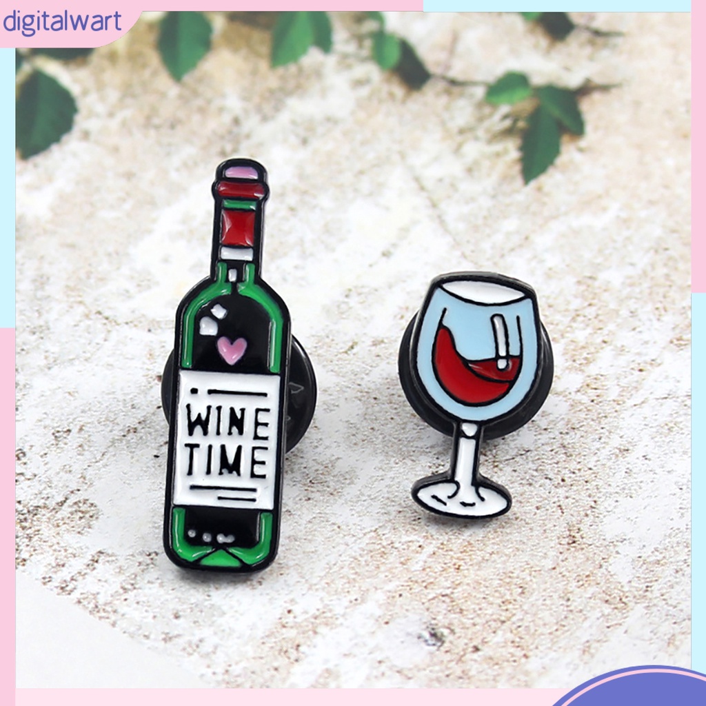 Huy hiệu cài áo trang trí hình chai rượu độc đáo