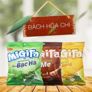 Kẹo Migita hương bạc hà / me / gừng gói 70g