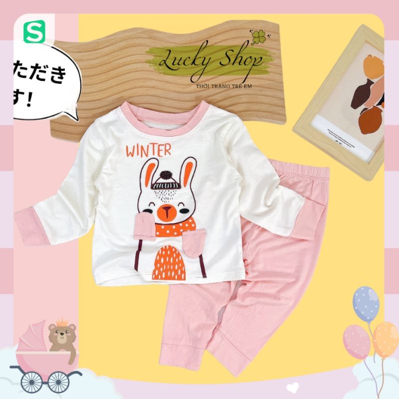 🐼🐱 BỘ THUN LẠNH DÀI TAY IN HÌNH 🐻🐰