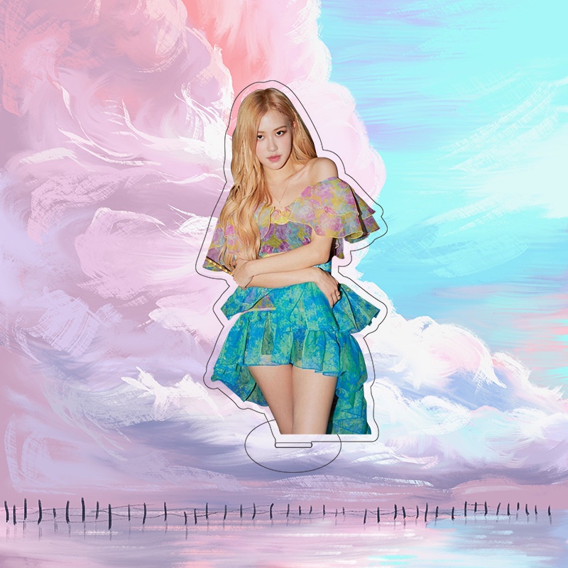 Đồ trang trí đứng 15cm bằng acrylic hình Jennie Jisoo Blackpink