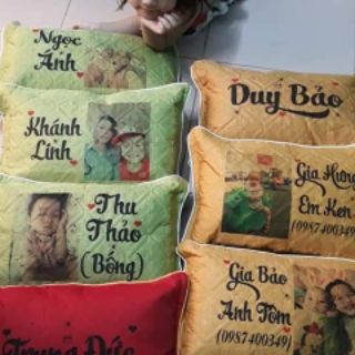 Gối in tên, in ảnh cho bé