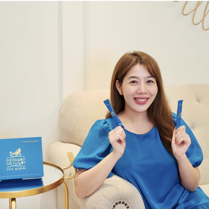 Collagen cá tuyết Cocayhoala làm đẹp da, da săn chắc, căng bóng ngậm nước ẩm mượt hộp 30 gói