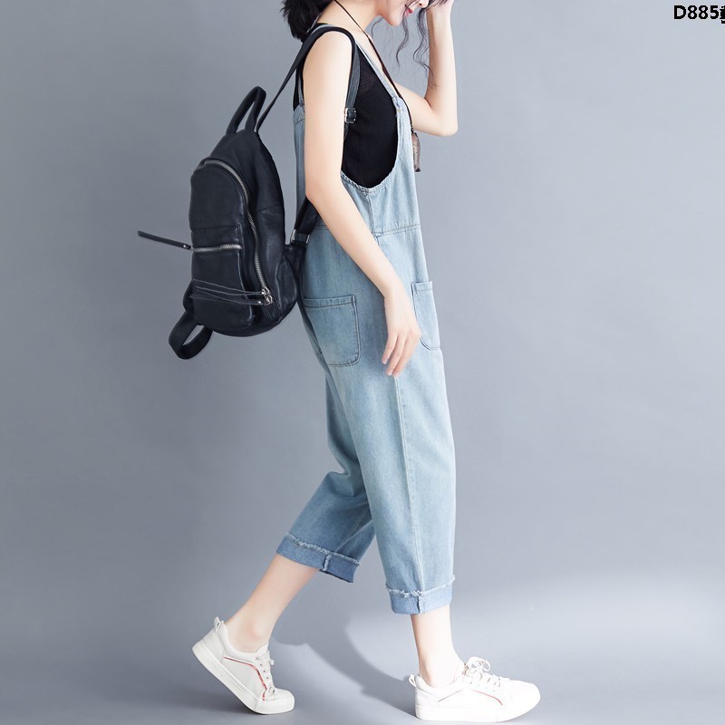 Jumpsuit Ống Rộng Size Lớn Xinh Xắn Theo Phong Cách Hàn Quốc 2019 Dành Cho Nữ