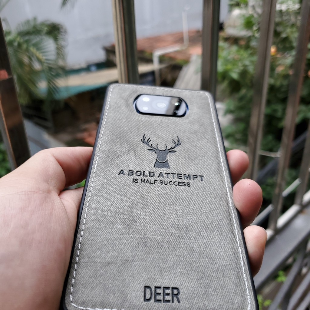 Ốp lưng Xiaomi Poco X3 / Poco X3 Pro / Poco X3 GT vải đầu hươu nai chống sốc cao cấp