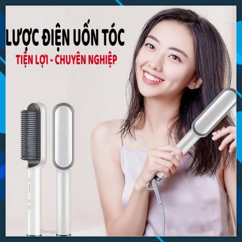 Lược Điện Chải Thẳng Tóc Chuyên Nghiệp Và TiệnMáy duỗi tóc thông dụng Hàn Quốc, thật dễ dàng tạo kiểu tóc