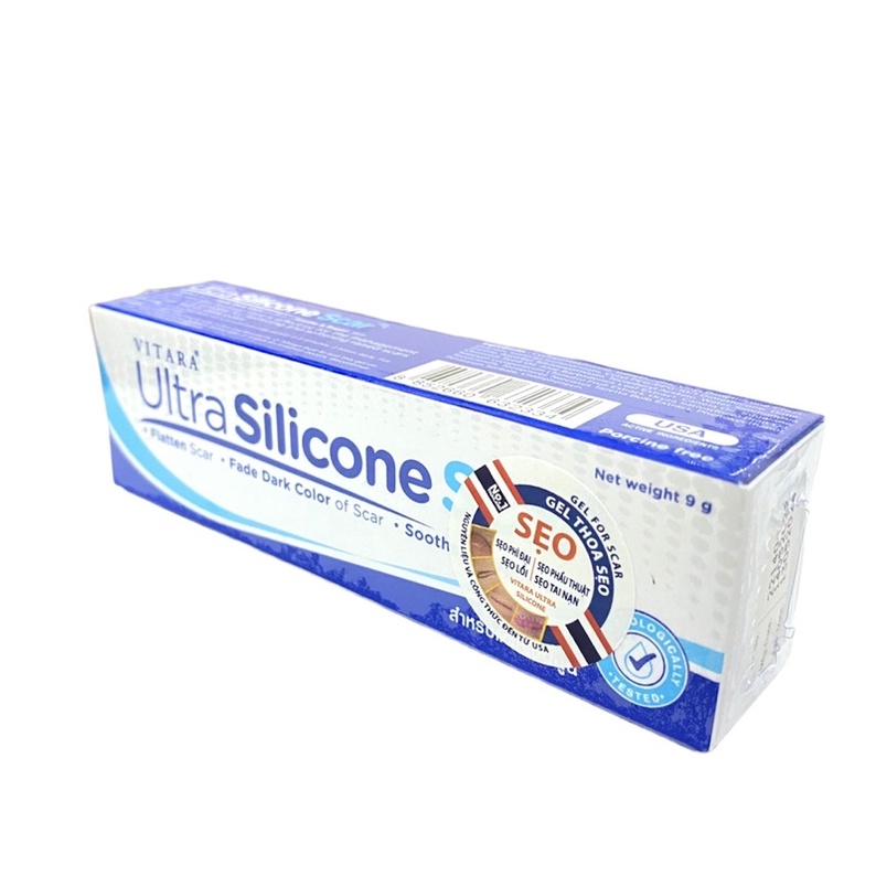 Vitara Ultra Silicone Kem Thoa Sẹo Lồi, Sẹo Mổ, Sẹo Do Tai Nạn Tuýp 9g