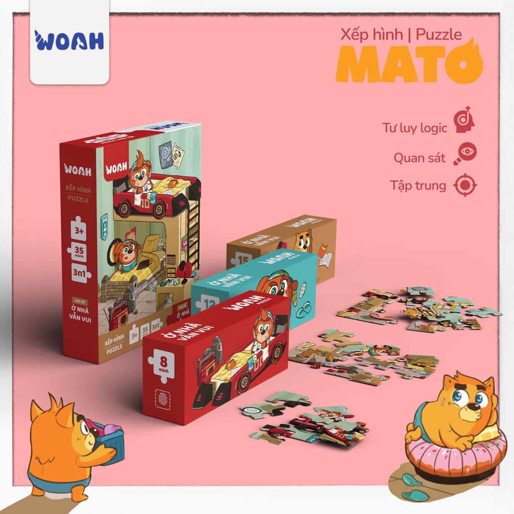 Xếp Hình/Puzzle Mato "Ở nhà vẫn vui" - Board Game VN