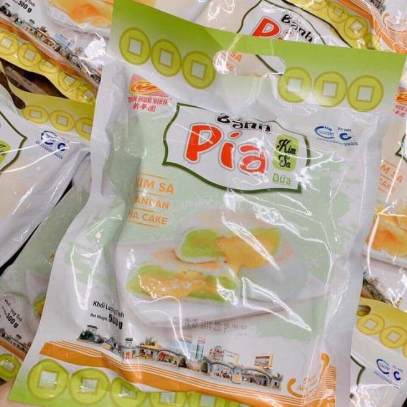 Sỉ 10 túi Bánh pía kim sa dứa Tân Huê viên túi 500g
