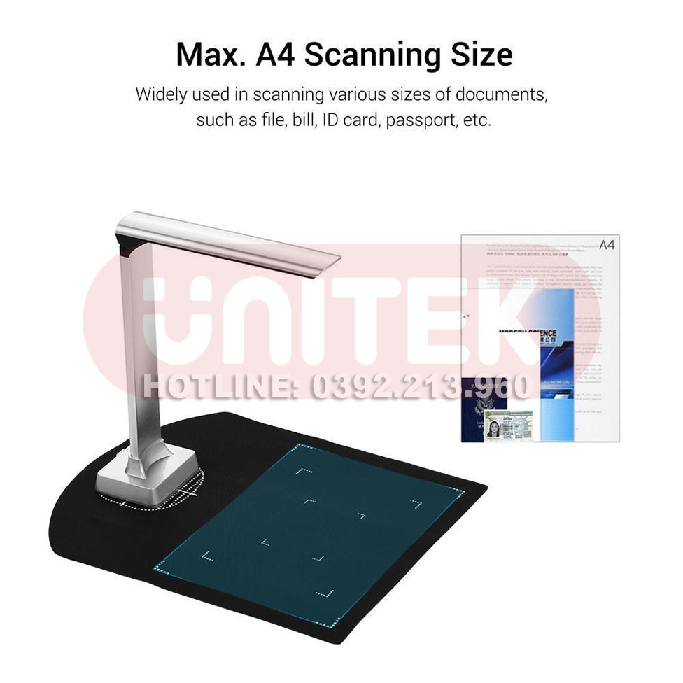 Máy Scan Màu Di Động Thông Minh Scan Tài Liệu A4/A5/A6/A7 K1300AF